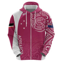 Personalised New Zealand Rugby Hoodie Aotearoa Champions - Pink Version