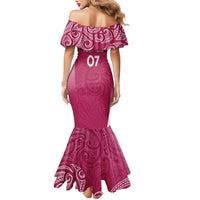 Personalised New Zealand Rugby Mermaid Dress Aotearoa Champions - Pink Version