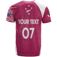 Personalised New Zealand Rugby T Shirt Aotearoa Champions - Pink Version
