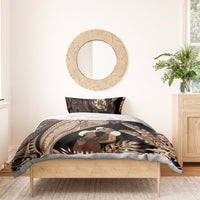 Father's Day Polynesian Pattern Bedding Set Tropical Humpback Whale LT7 - Polynesian Pride
