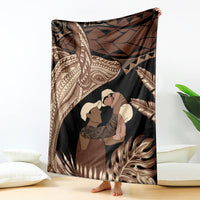 Father's Day Polynesian Pattern Blanket Tropical Humpback Whale LT7 - Polynesian Pride
