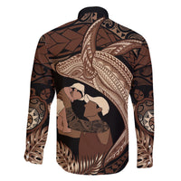Father's Day Polynesian Pattern Family Matching Off Shoulder Maxi Dress and Hawaiian Shirt Tropical Humpback Whale LT7 - Polynesian Pride