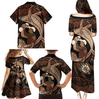 Father's Day Polynesian Pattern Family Matching Puletasi and Hawaiian Shirt Tropical Humpback Whale LT7 - Polynesian Pride