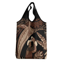 Father's Day Polynesian Pattern Grocery Bag Tropical Humpback Whale LT7 - Polynesian Pride