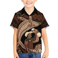Father's Day Polynesian Pattern Hawaiian Shirt Tropical Humpback Whale LT7 - Polynesian Pride