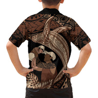 Father's Day Polynesian Pattern Hawaiian Shirt Tropical Humpback Whale LT7 - Polynesian Pride