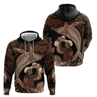 Father's Day Polynesian Pattern Hoodie Tropical Humpback Whale LT7 - Polynesian Pride