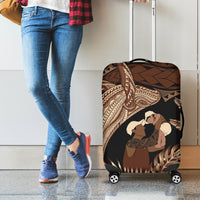 Father's Day Polynesian Pattern Luggage Cover Tropical Humpback Whale LT7 - Polynesian Pride