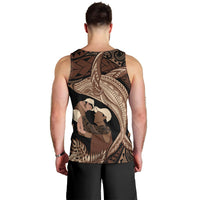 Father's Day Polynesian Pattern Men Tank Top Tropical Humpback Whale LT7 - Polynesian Pride