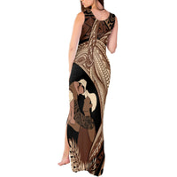 Father's Day Polynesian Pattern Tank Maxi Dress Tropical Humpback Whale LT7 - Polynesian Pride