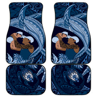 Father's Day Polynesian Pattern Car Mats Tropical Humpback Whale - Navy LT7 - Polynesian Pride