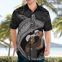 Father's Day Polynesian Pattern Hawaiian Shirt Tropical Humpback Whale - Black LT7 - Polynesian Pride