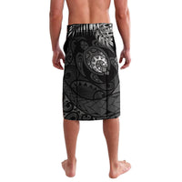 Father's Day Polynesian Pattern Lavalava Tropical Humpback Whale - Black LT7 - Polynesian Pride