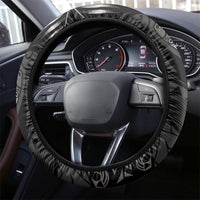 Father's Day Polynesian Pattern Steering Wheel Cover Tropical Humpback Whale - Black LT7 - Polynesian Pride