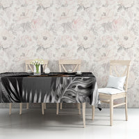 Father's Day Polynesian Pattern Tablecloth Tropical Humpback Whale - Black LT7 - Polynesian Pride