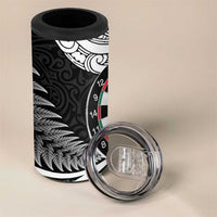 Personalized NZ Darts 4 in 1 Can Cooler Tumbler Paua Shell Maori Koru Whakairo LT7 - Polynesian Pride
