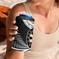 Personalized NZ Darts 4 in 1 Can Cooler Tumbler Paua Shell Maori Koru Whakairo LT7 - Polynesian Pride