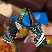Personalized NZ Darts 4 in 1 Can Cooler Tumbler Paua Shell Maori Koru Whakairo LT7 - Polynesian Pride