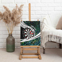 Personalized NZ Darts Canvas Wall Art Paua Shell Maori Koru Whakairo LT7 - Polynesian Pride