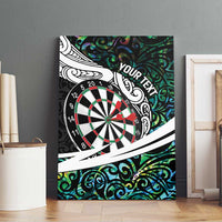 Personalized NZ Darts Canvas Wall Art Paua Shell Maori Koru Whakairo LT7 - Polynesian Pride
