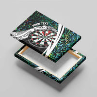 Personalized NZ Darts Canvas Wall Art Paua Shell Maori Koru Whakairo LT7 - Polynesian Pride