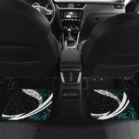 Personalized NZ Darts Car Mats Paua Shell Maori Koru Whakairo LT7 Set 2pcs - Back Colorful - Polynesian Pride