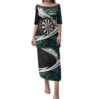 Personalized NZ Darts Family Matching Puletasi and Hawaiian Shirt Paua Shell Maori Koru Whakairo LT7 Mom's Dress Colorful - Polynesian Pride