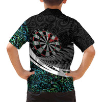 Personalized NZ Darts Hawaiian Shirt Paua Shell Maori Koru Whakairo LT7 - Polynesian Pride