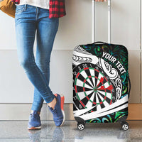 Personalized NZ Darts Luggage Cover Paua Shell Maori Koru Whakairo - Polynesian Pride
