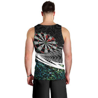 Personalized NZ Darts Men Tank Top Paua Shell Maori Koru Whakairo LT7 - Polynesian Pride
