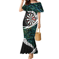 Personalized NZ Darts Mermaid Dress Paua Shell Maori Koru Whakairo - Polynesian Pride