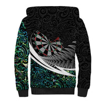 Personalized NZ Darts Sherpa Hoodie Paua Shell Maori Koru Whakairo LT7 - Polynesian Pride