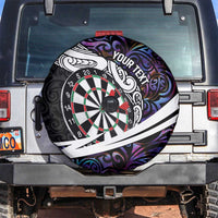 Personalized NZ Darts Spare Tire Cover Paua Shell Maori Koru Whakairo - Purple - Polynesian Pride