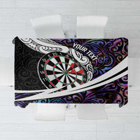 Personalized NZ Darts Tablecloth Paua Shell Maori Koru Whakairo - Purple LT7 Purple - Polynesian Pride