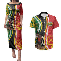 Ni-Vanuatu Indipendens Dei Celebretem Couples Matching Puletasi and Hawaiian Shirt Yumi Yumi Yumi LT7 Multicolor - Polynesian Pride