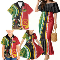 Ni-Vanuatu Indipendens Dei Celebretem Family Matching Mermaid Dress and Hawaiian Shirt Yumi Yumi Yumi LT7 - Polynesian Pride