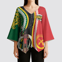 Ni-Vanuatu Indipendens Dei Celebretem Kimono Sleeve Blouse Yumi Yumi Yumi LT7 - Polynesian Pride