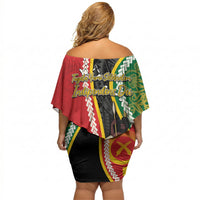 Ni-Vanuatu Indipendens Dei Celebretem Off Shoulder Short Dress Yumi Yumi Yumi LT7 - Polynesian Pride