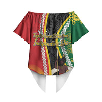 Ni-Vanuatu Indipendens Dei Celebretem Off Shoulder Wrap Waist Top Yumi Yumi Yumi LT7 - Polynesian Pride