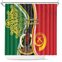 Ni-Vanuatu Indipendens Dei Celebretem Shower Curtain Yumi Yumi Yumi LT7 Multicolor - Polynesian Pride