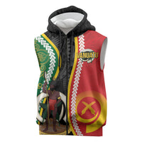 Ni-Vanuatu Indipendens Dei Celebretem Sleeveless Zip Hoodie Yumi Yumi Yumi LT7 Multicolor - Polynesian Pride