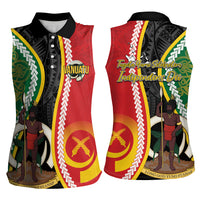 Ni-Vanuatu Indipendens Dei Celebretem Women Sleeveless Polo Shirt Yumi Yumi Yumi LT7 - Polynesian Pride