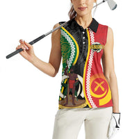 Ni-Vanuatu Indipendens Dei Celebretem Women Sleeveless Polo Shirt Yumi Yumi Yumi LT7 - Polynesian Pride