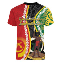 Ni-Vanuatu Indipendens Dei Celebretem Women V-Neck T-Shirt Yumi Yumi Yumi LT7 - Polynesian Pride