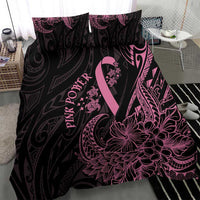 Polynesian Pink Power Bedding Set Breast Cancer Ribbon Turtle and Flowers LT7 - Polynesian Pride