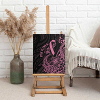 Polynesian Pink Power Canvas Wall Art Breast Cancer Ribbon Turtle and Flowers LT7 - Polynesian Pride