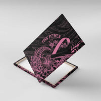 Polynesian Pink Power Canvas Wall Art Breast Cancer Ribbon Turtle and Flowers LT7 With Frame Pink - Polynesian Pride