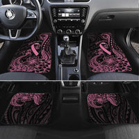 Polynesian Pink Power Car Mats Breast Cancer Ribbon Turtle and Flowers LT7 Set 4pcs Pink - Polynesian Pride