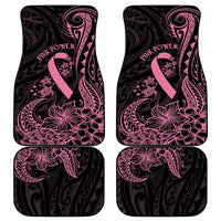 Polynesian Pink Power Car Mats Breast Cancer Ribbon Turtle and Flowers LT7 - Polynesian Pride