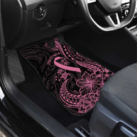 Polynesian Pink Power Car Mats Breast Cancer Ribbon Turtle and Flowers LT7 - Polynesian Pride